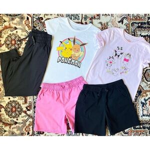 Girls TShirts Shorts Pants Bundle Play Casual Summer Street Wear Size 10/12